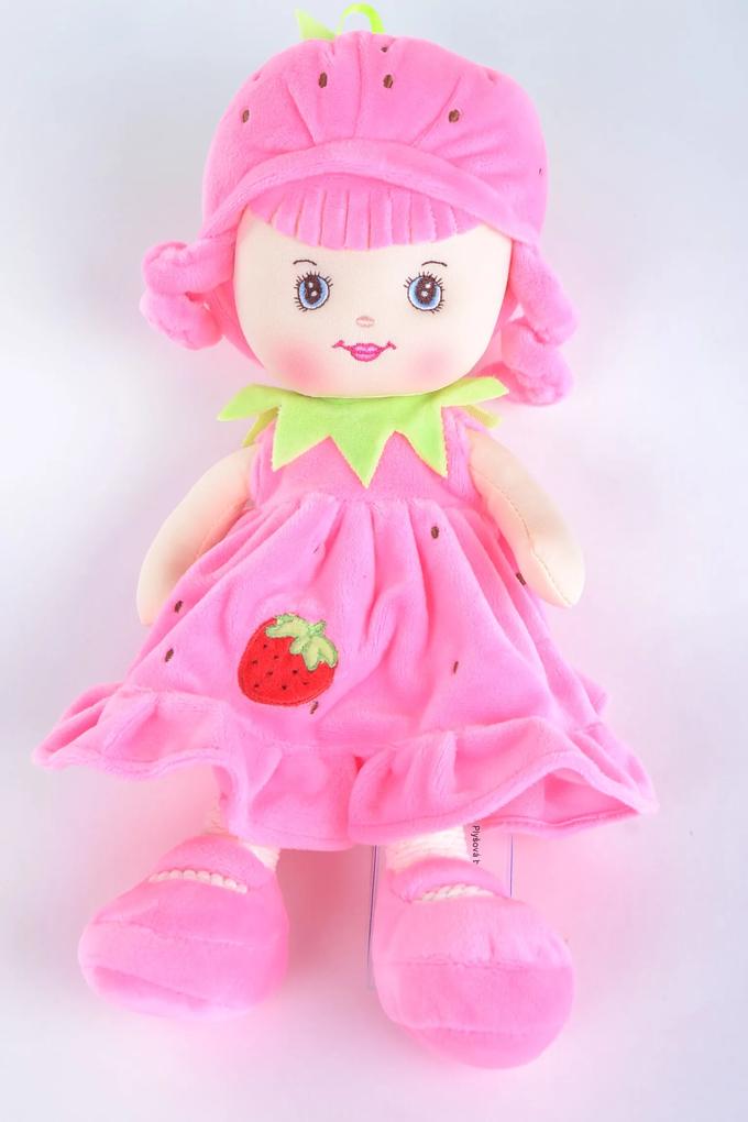 Plyšová bábika "JAHODKA" ružová (v. 36 cm)