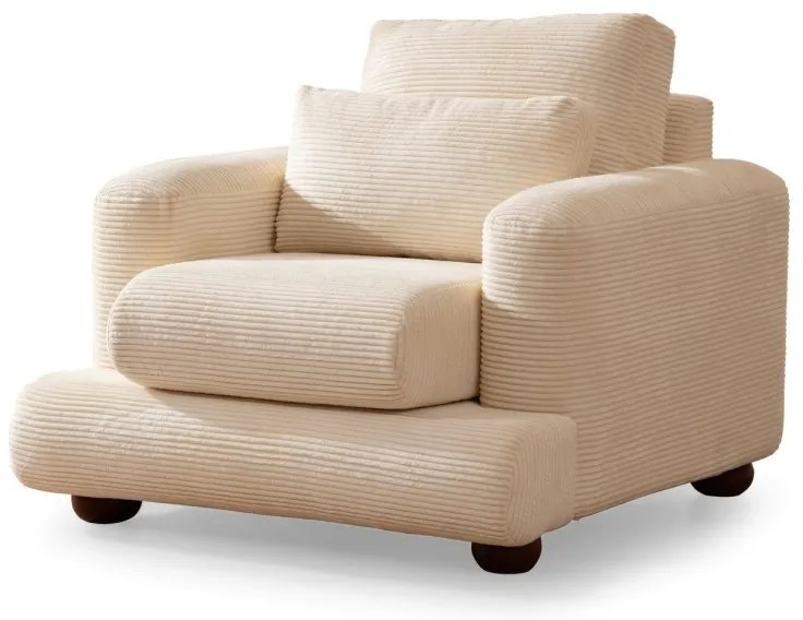 Dizajnové kreslo Rieka béžové