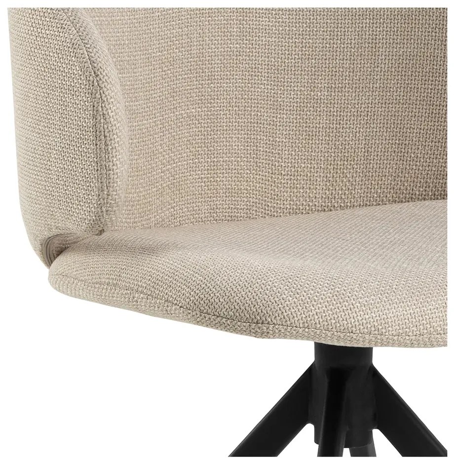 Otočná jídelní židle Ella béžová/černá