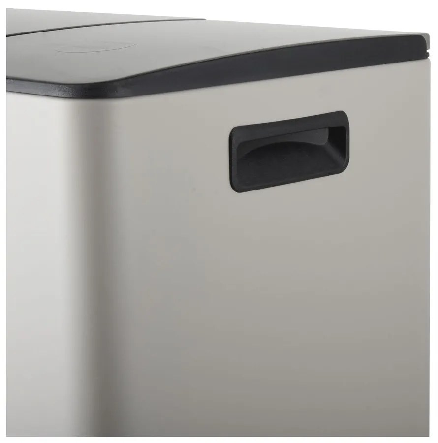 Taupe oceľový odpadkový kôš 2x20 l na triedený odpad/nášľapný Aliya – Spirella