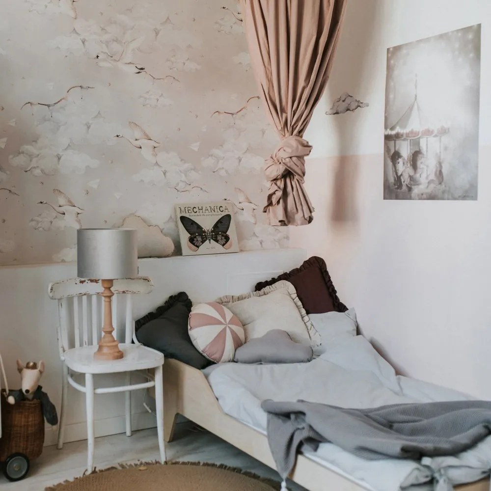 Tapeta kúzelnej labute modrej 280x100 cm