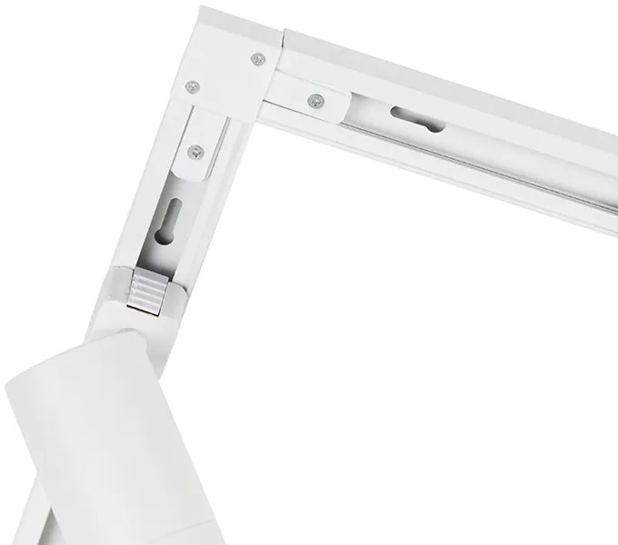 Moderný 1-fázový koľajnicový systém s 14 reflektormi biely - Jeana