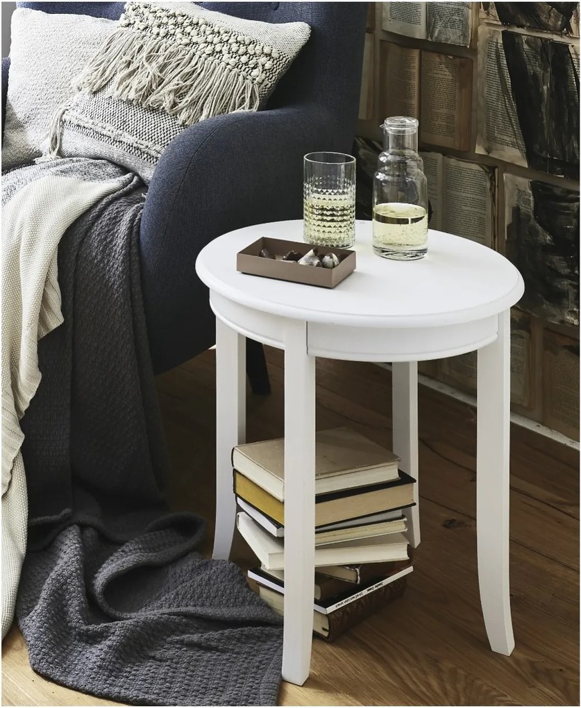 Sconto Prístavný stolík PROVENCE 3 biela