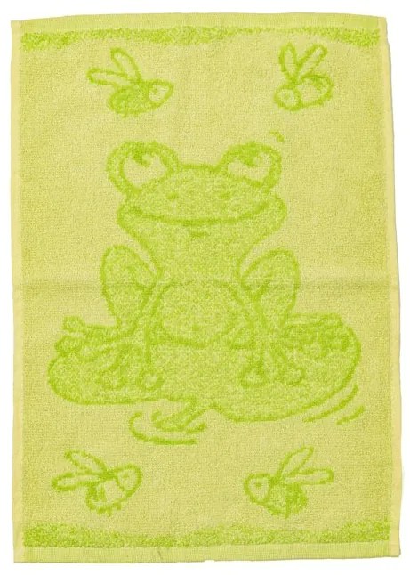 Detský uterák BEBÉ žabička zelený 30x50 cm