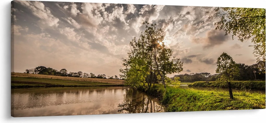 Obraz prírody s lúčmi (120x50 cm)