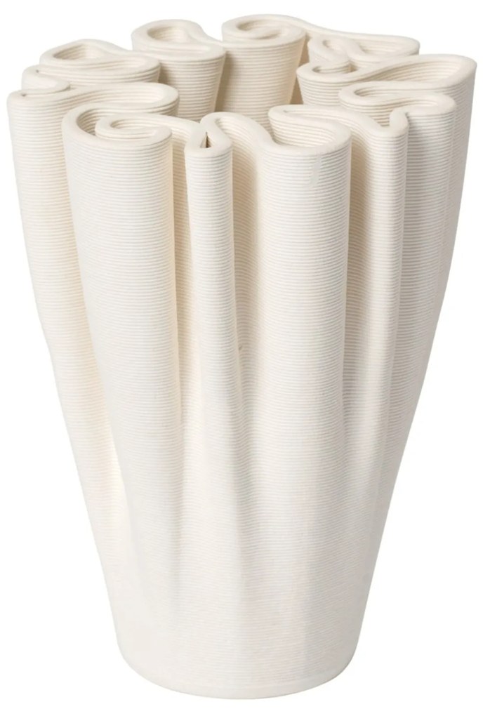 Ferm Living Kameninová váza Dedali Off-white Small