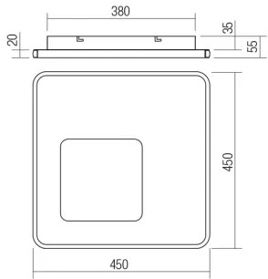 Redo 05-961-LED Stmievateľné stropné svietidlo SINTESI LED/53W/230V 3000-6000K +DO