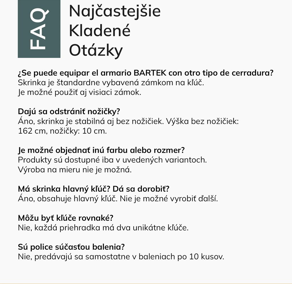 Šatníková skrinka 10-dverová sivo-zeleno-žltá, 1360x1720x450 mm: BARTEK