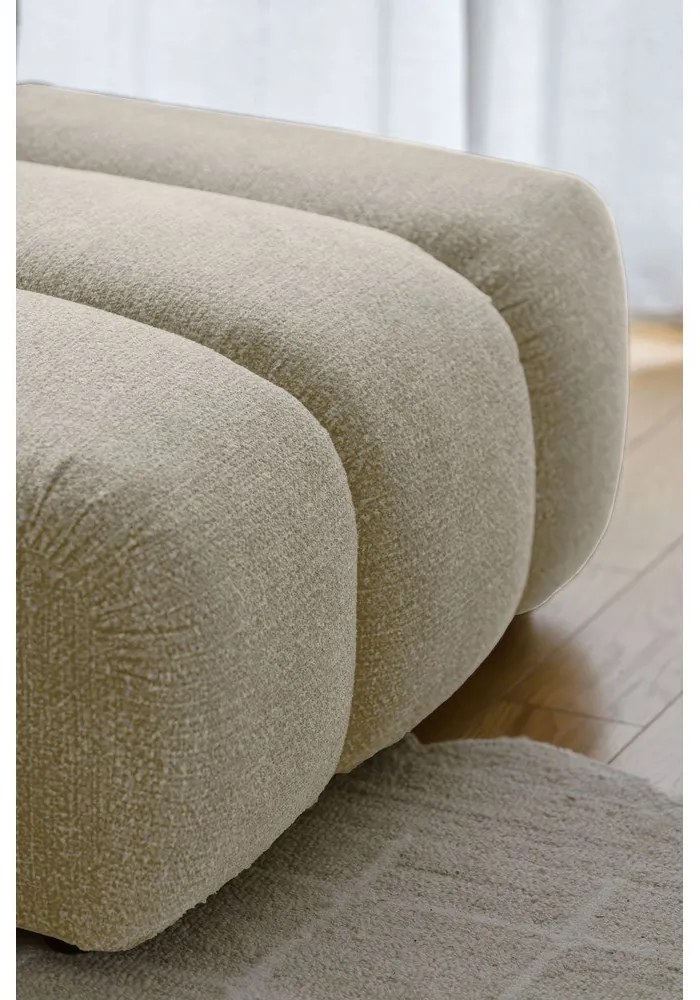 Béžová rohová pohovka (pravý roh/s leňoškou) Shell – Miuform