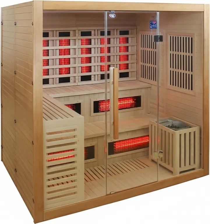 BPS-koupelny Kombinovaná sauna 2v1 HYD-7526 - Infrasauna + fínska sauna 200x160, 5-6 osôb