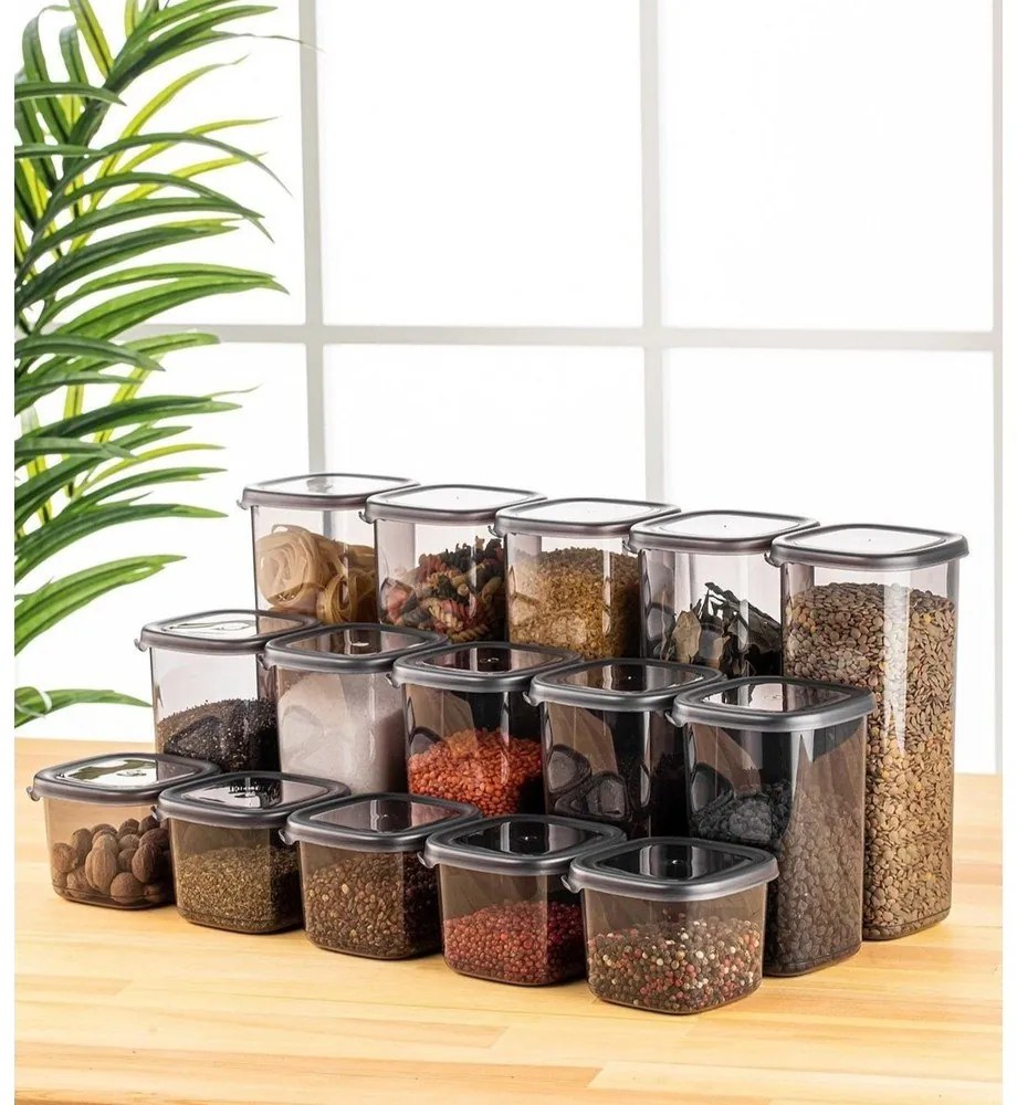 Plastové dózy v súprave 15 ks na potraviny Fresco – Hermia