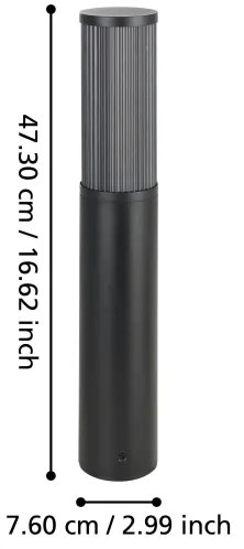 Eglo 901034 - Vonkajšia lampa SALLE 1xE27/15W/230V 46,5 cm IP54
