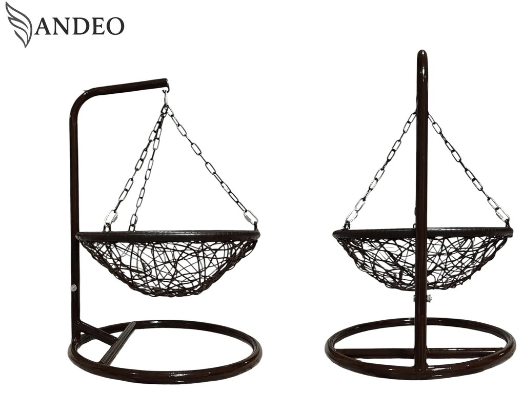 Závesné hojdacie kreslo pre mačky LILY - hnedé