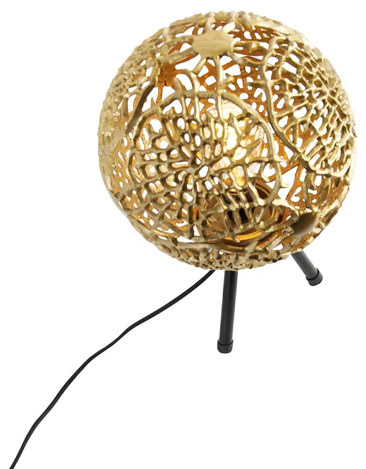 Art Deco stolná lampa trojnožka zlatá - Maro