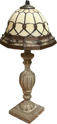 Tiffany lampa WOOD ANTIQUE CARAMEL Ø25*56 1*E27