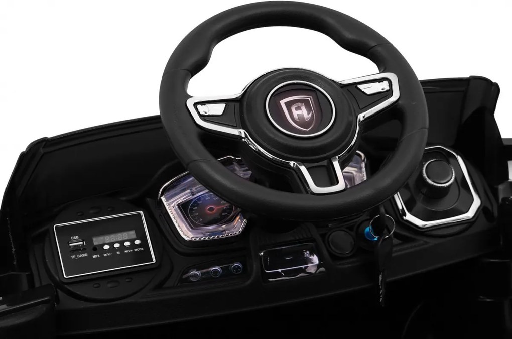 Ramiz Elektrické auto Rapid Racer pre deti, čierne SUV + diaľkové ovládanie