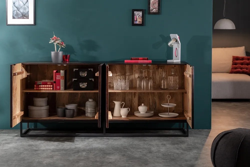 Dizajnová komoda Annabella 177 cm hnedé mango