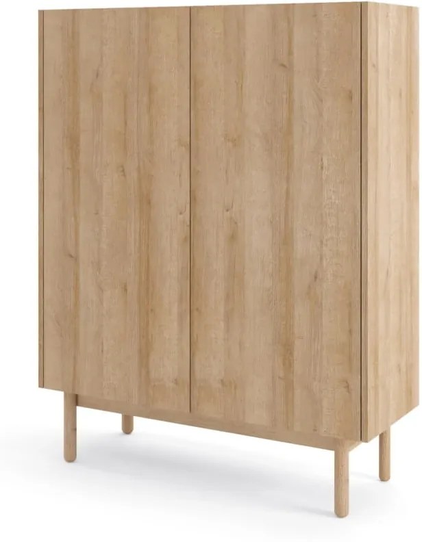 Komoda Boho La 97 cm dub riviéra/biely mramor