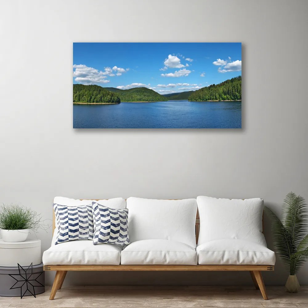 Obraz Canvas Jazero les príroda 140x70 cm