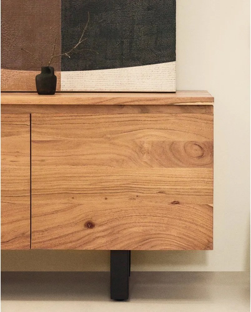 TV stolík z masívu akácie v prírodnej farbe 200x58x40 cm Uxue – Kave Home