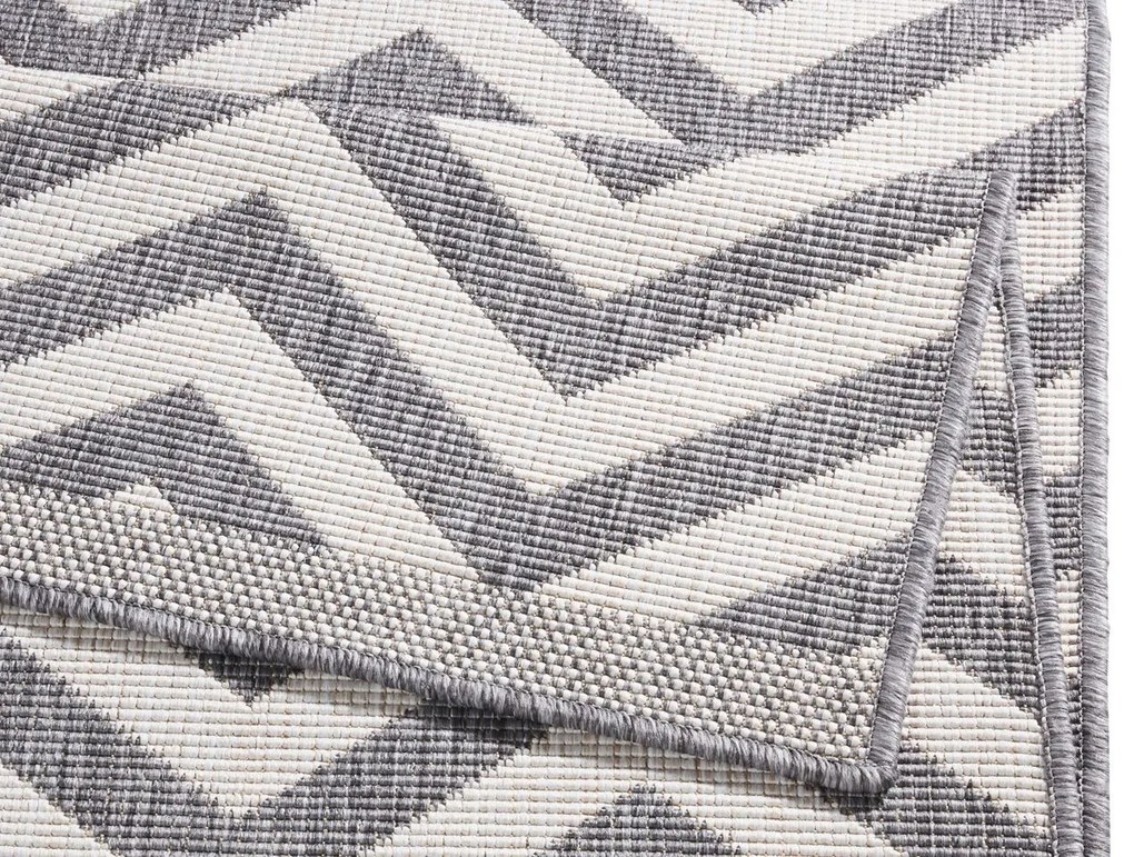 Hanse Home, Kusový koberec Twin Supreme 103432 Palma grey creme – na von aj na doma, 80x350, šedá, chodba / predsieň