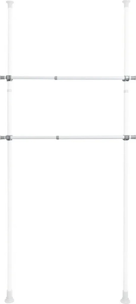 Wenko Set 2 teleskopických horizontálnych tyčí Herkules, biela