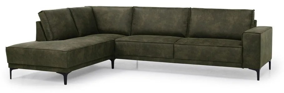 Zelená rohová pohovka z imitácie kože (ľavý roh) Copenhagen – Scandic