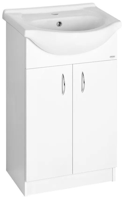 Aqualine Aqualine, SIMPLEX ECO 55 umývadlová skrinka s umývadlom 53x83,5x30,7cm, SIME550