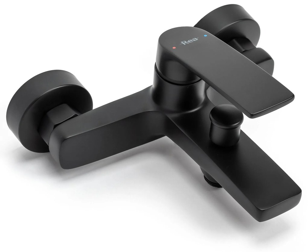 Rea Luppo - vaňová batéria so sprchovou sadou, čierna, REA-B5770
