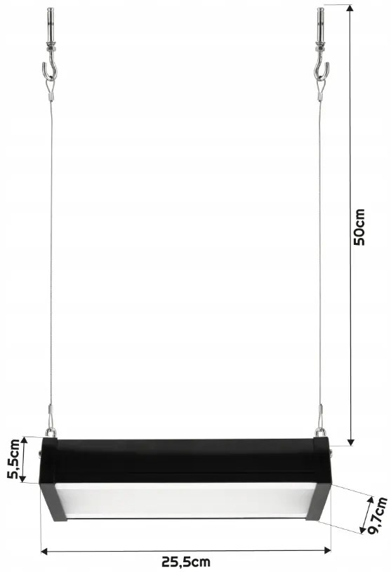 BERGE Priemyselná LED lampa 50W 5000lm 230V