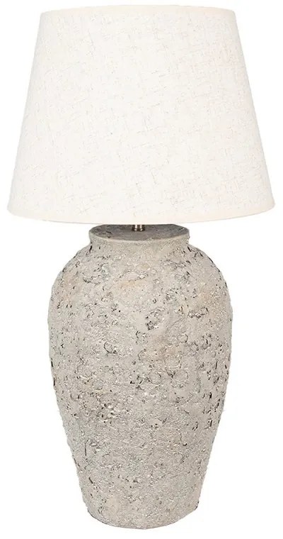 Sivá stolná lampa TERRACOTTA Ø35*68