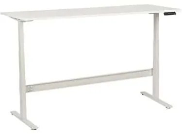 Výškovo nastaviteľný kancelársky stôl Manutan, 200 x 80 x 62,5 - 127,5 cm, rovné vyhotovenie, ABS 2 mm, biely