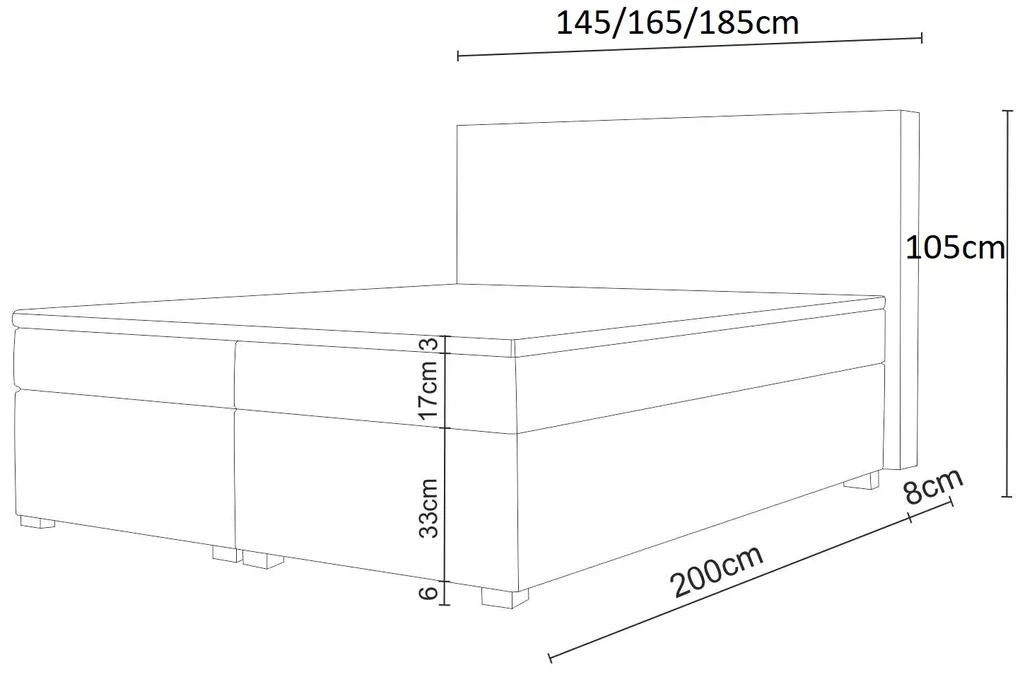 Manželská posteľ Boxspring 180 cm Simon (tmavohnedá) (s matracom, bez úložného priestoru). Vlastná spoľahlivá doprava až k Vám domov. 1047346