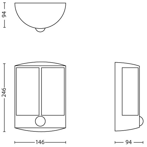 Philips 16465/93/16 - LED vonkajšie svetlo s čidlom MYGARDEN STOCK LED/6W IP44