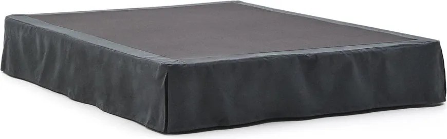 Antracitová čalúnená dvojlôžková posteľ 150x190 cm Jaira – Kave Home