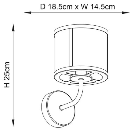 Endon 106003 - Nástenné svietidlo HOPTON 1xE14/7W/230V lesklý chróm