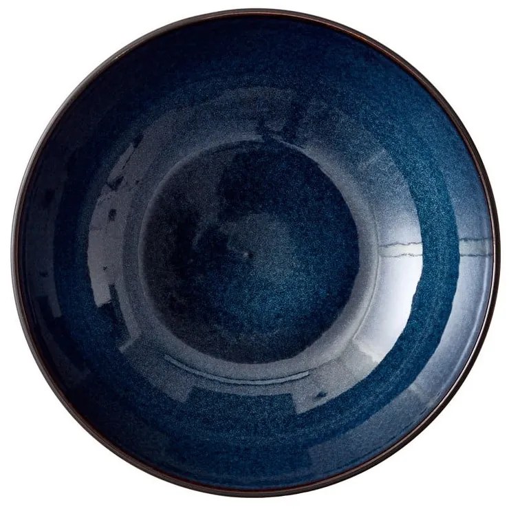 Čierna/modrá misa z kameniny ø 30 cm Gastro Dark Blue/Black – Bitz