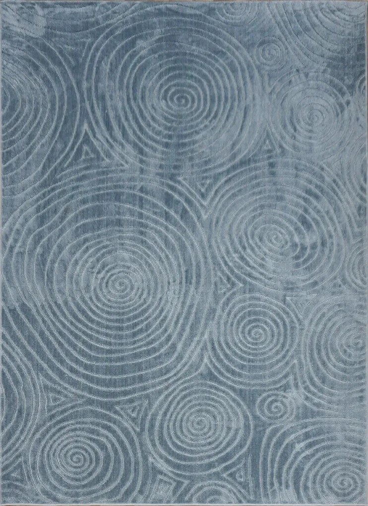 BE Koberec Kolekcia Zen Garden 2404 BLUE – modrý obdĺžnikový Rozmer: 80x150 cm