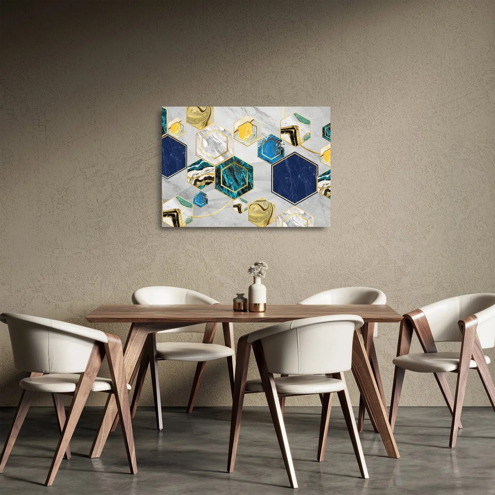 Sklenený obraz - Mramorová kompozícia (70x50 cm)