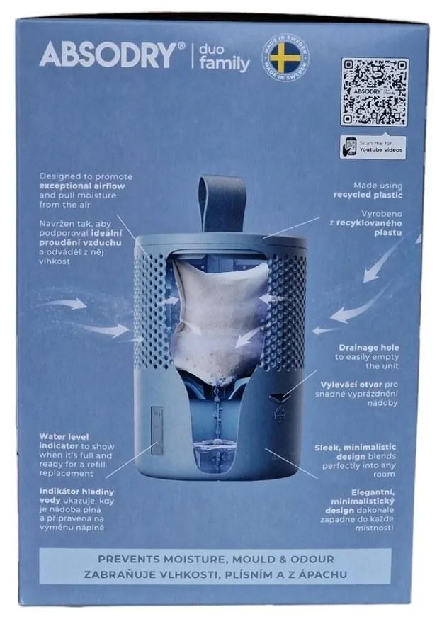Everbrand pohlcovač vlhkosti Absodry Duo Family Bag 6-series, do 50 m3, modrá