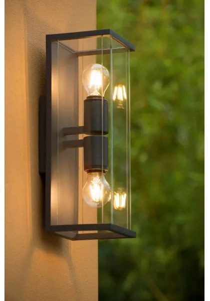 Lucide 27883/02/30 - Vonkajšie nástenné svietidlo CLAIRE 2xE27/15W/230V