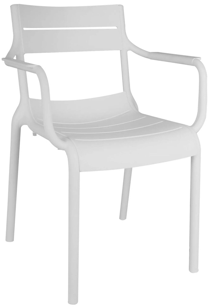 LUSSO Biela - MODERNÁ STOLIČKA DO KUCHYNE ZÁHRADY KAVIARNE (STOHOVATEĽNÁ)