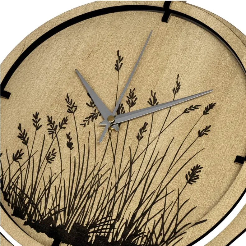 Drevené nástenné hodiny javor – tichý chod, prírodný dizajn | SENTOP HDF0587-MAPLE
