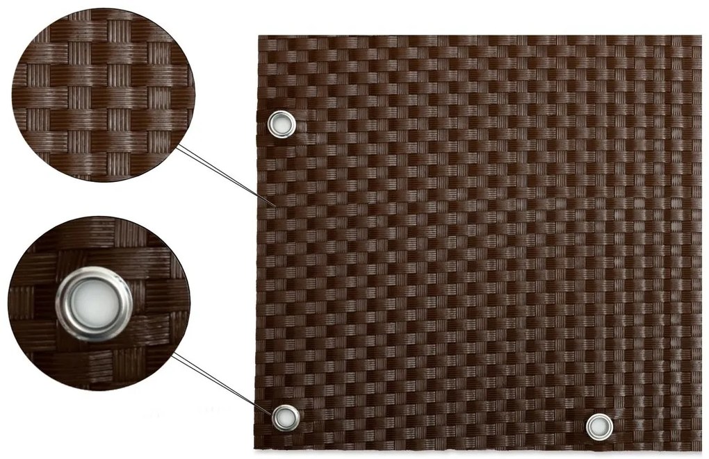 BALKÓNOVÁ ZÁSTENA - UMELÝ RATAN - rozmer a farba na prianie 35 cm RD06 - čierno-hnedá