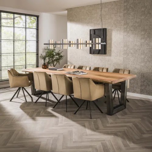 Jedálenský stôl 20-35 300x100cm Acacia natural 6cm  - Komfort-nábytok