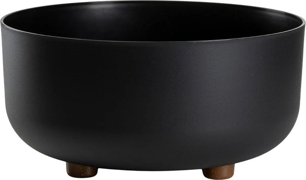 Plastový květináč na nožičkách TERRA 14,4x29,7 cm černý