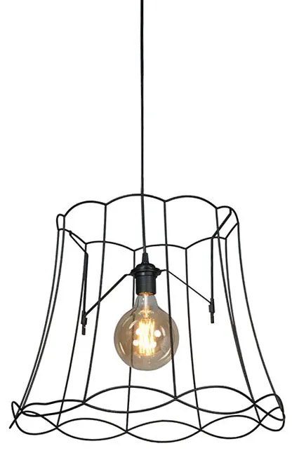 Retro závesné svietidlo čierne 50 cm - Granny Frame