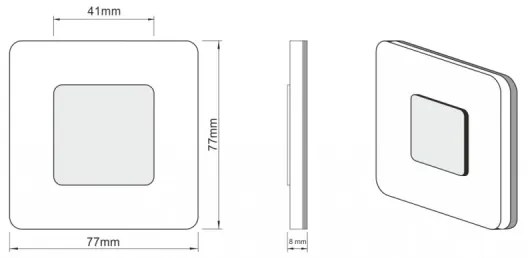 LDST SW-01-CB-BZ8 - LED schodiskové svietidlo SWIFT 8xLED/1,2W/230V lesklá čierna