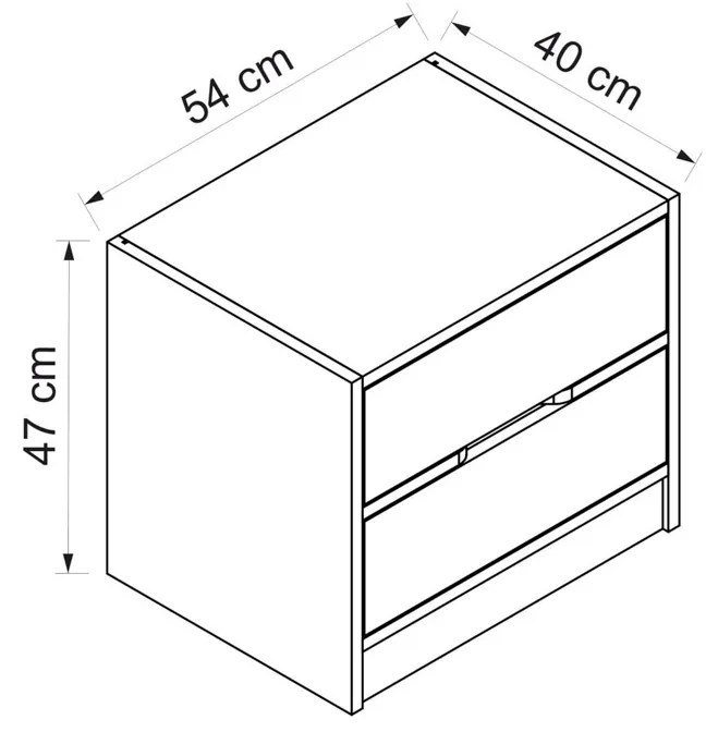 Nočný stolík Elina Walnut Anthracite