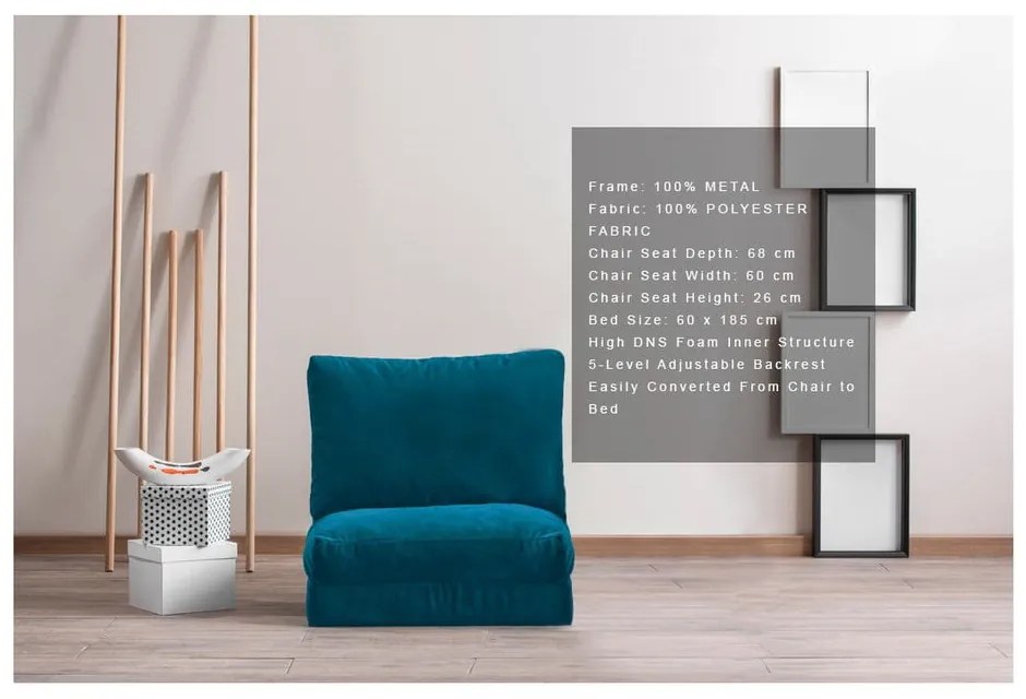 Modré kreslo Taida – Artie